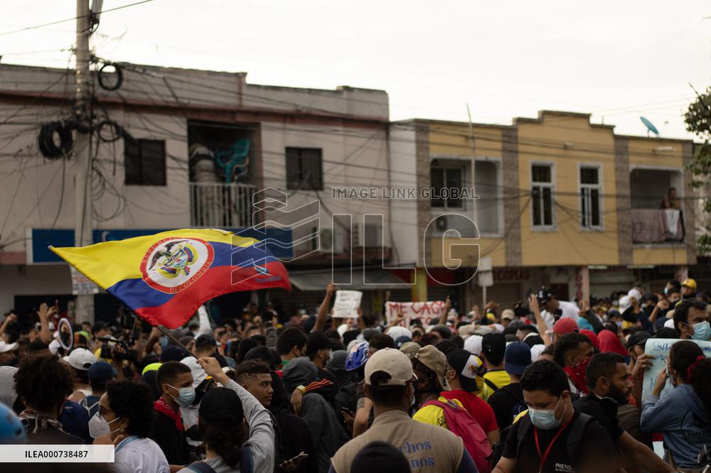 Protest Against Fifa Quatar World Cup 2022 Match Between Colombia And Argentina