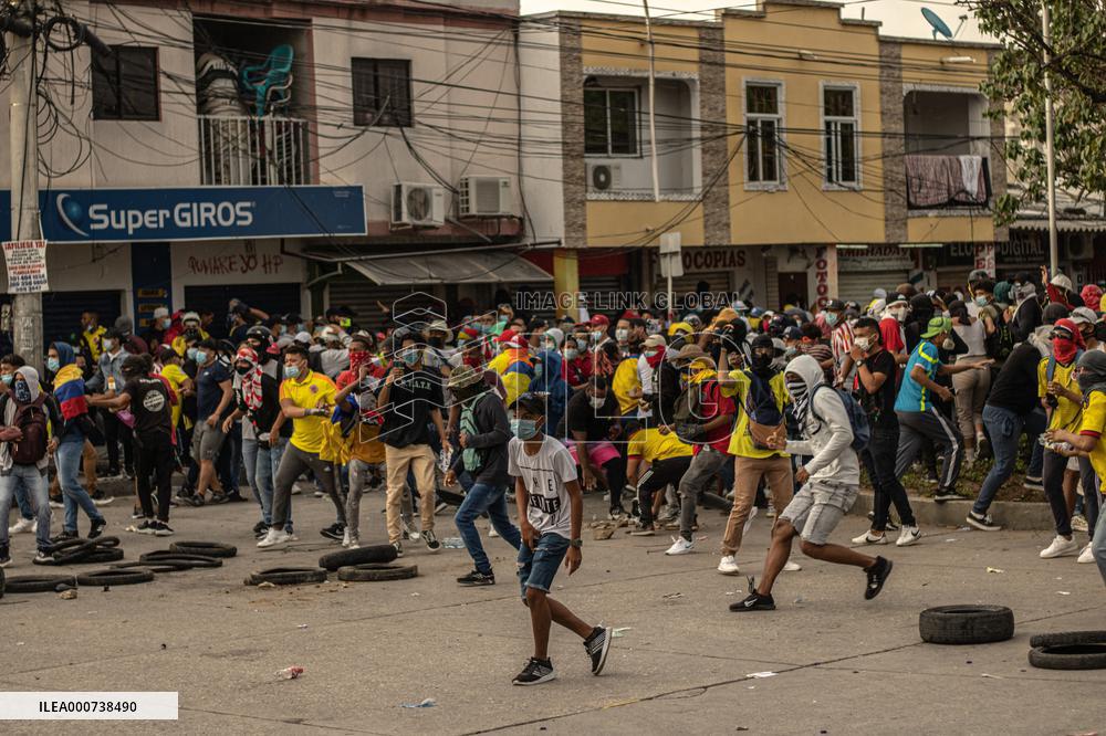 Protest Against Fifa Quatar World Cup 2022 Match Between Colombia And Argentina