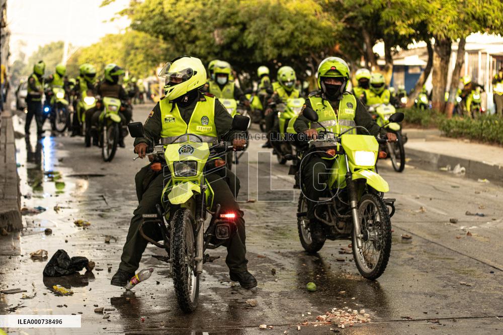 Protest Against Fifa Quatar World Cup 2022 Match Between Colombia And Argentina