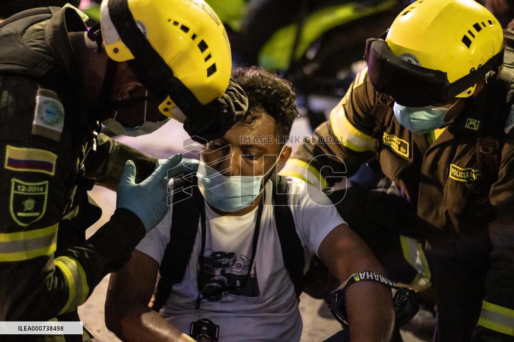 Protest Against Fifa Quatar World Cup 2022 Match Between Colombia And Argentina