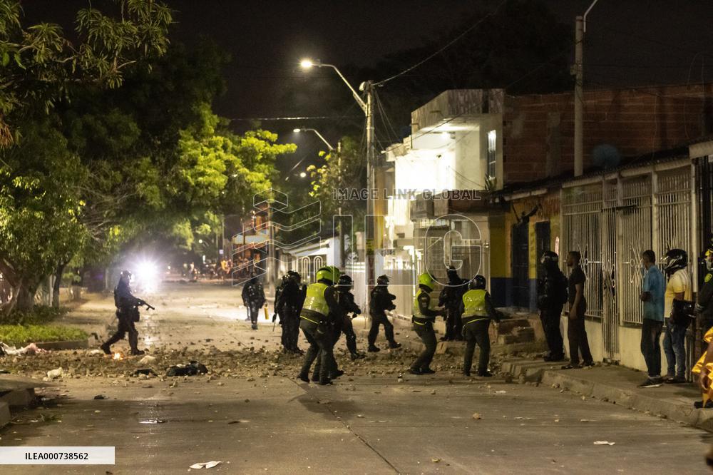 Protest Against Fifa Quatar World Cup 2022 Match Between Colombia And Argentina