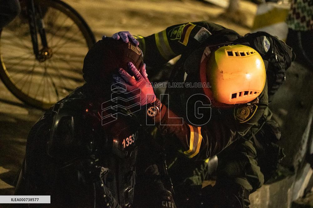 Protest Against Fifa Quatar World Cup 2022 Match Between Colombia And Argentina