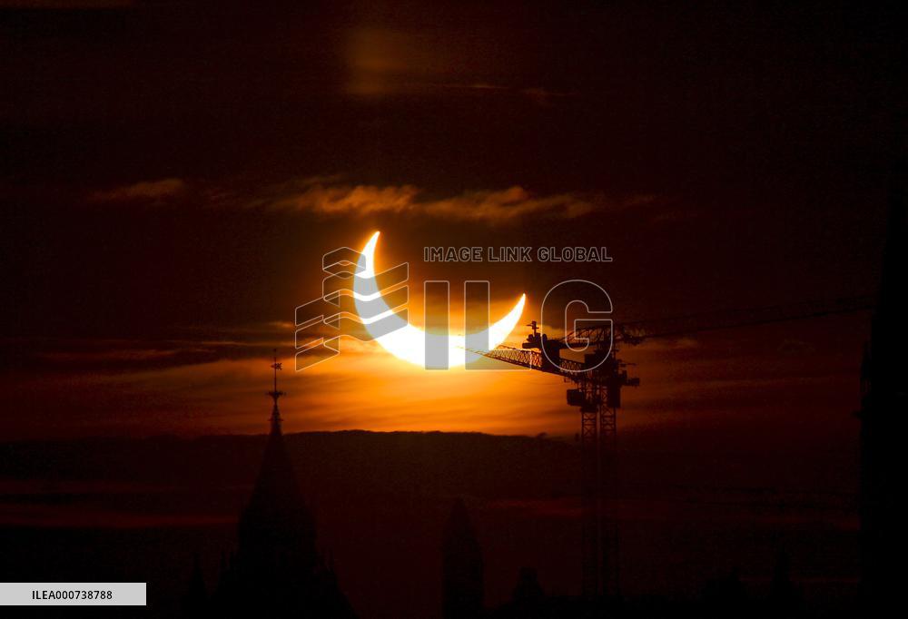 Solar Eclipse Rises Over Ottawa