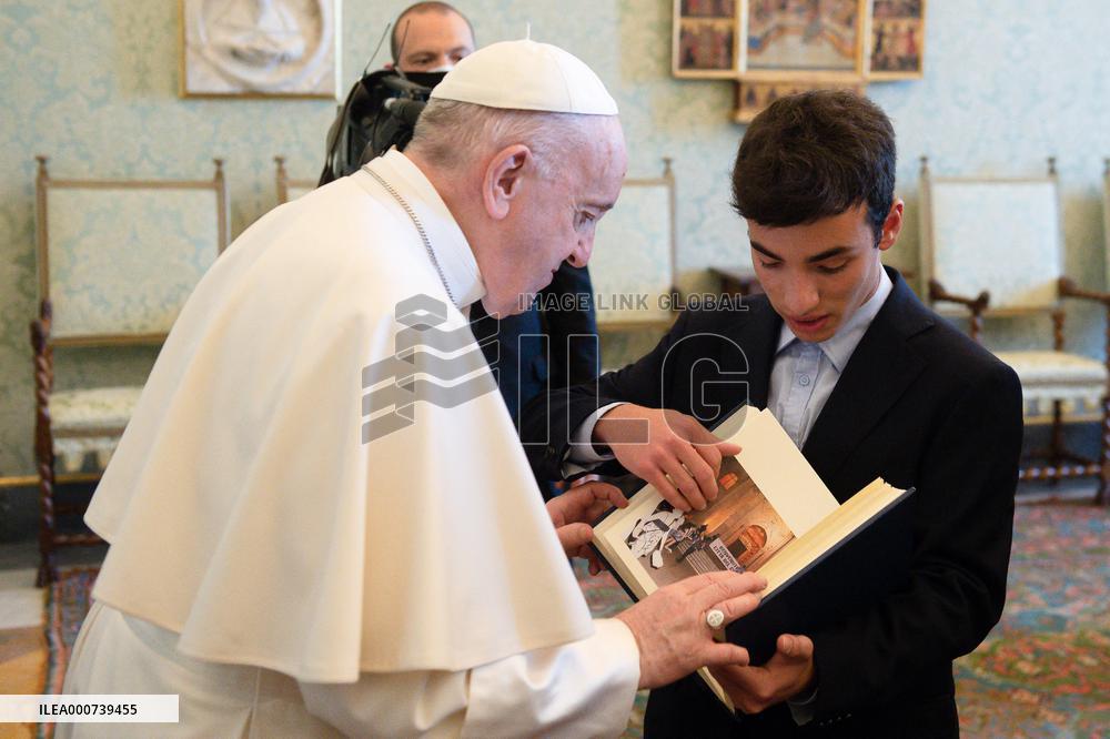 Pope Francis Meets Young People From The Parish of St. Paul the Apostle - Vatican