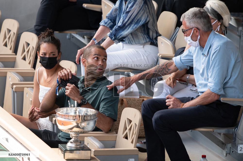 French Open - Alize Lim, Tony Parker and Gilles Morreton