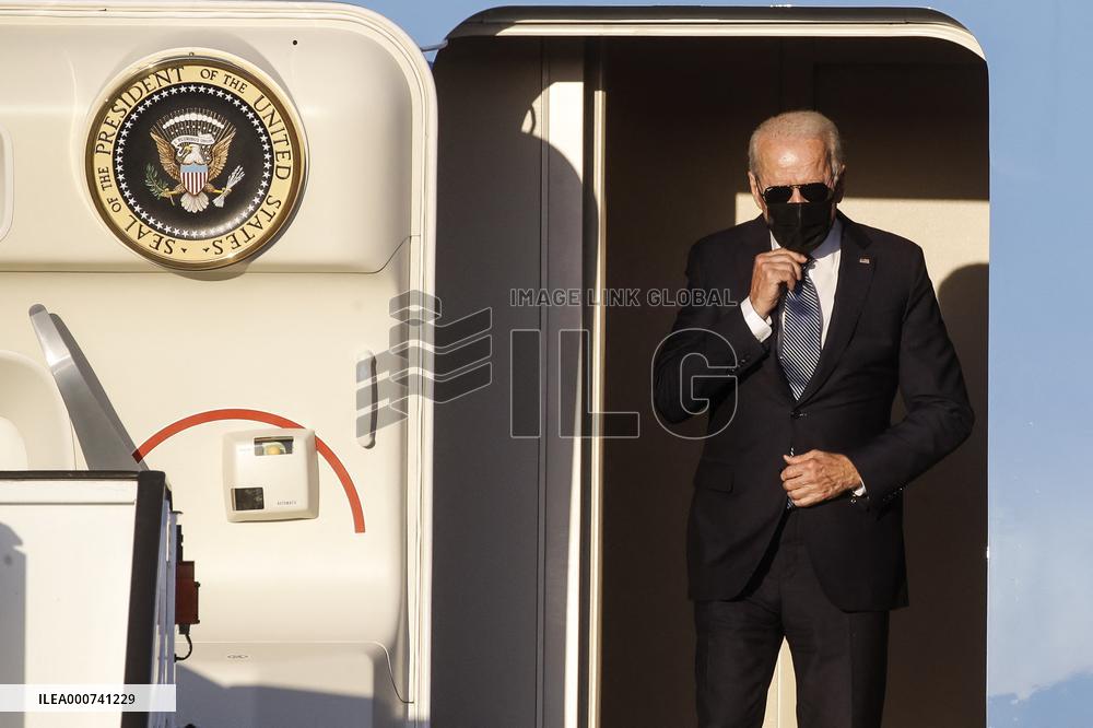 US President Biden Arrives In Belgium Ahead Of NATO Summit