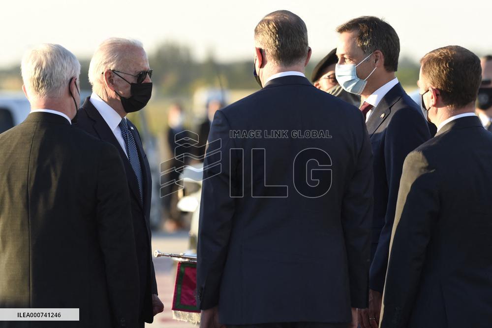 US President Biden Arrives In Belgium Ahead Of NATO Summit