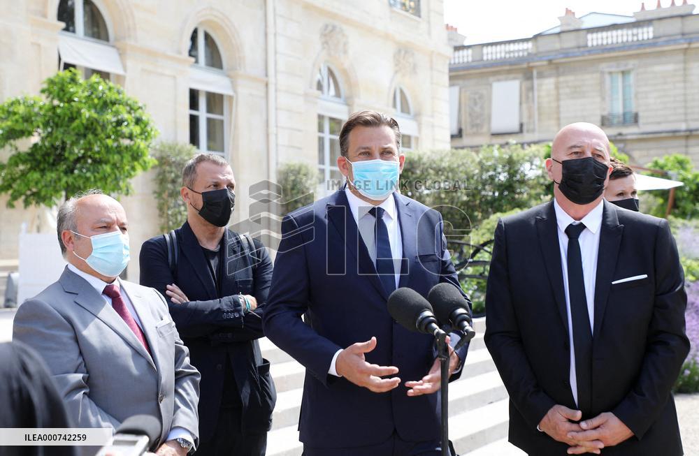 President Macron Meets Representatives Of Nightclubs - Paris