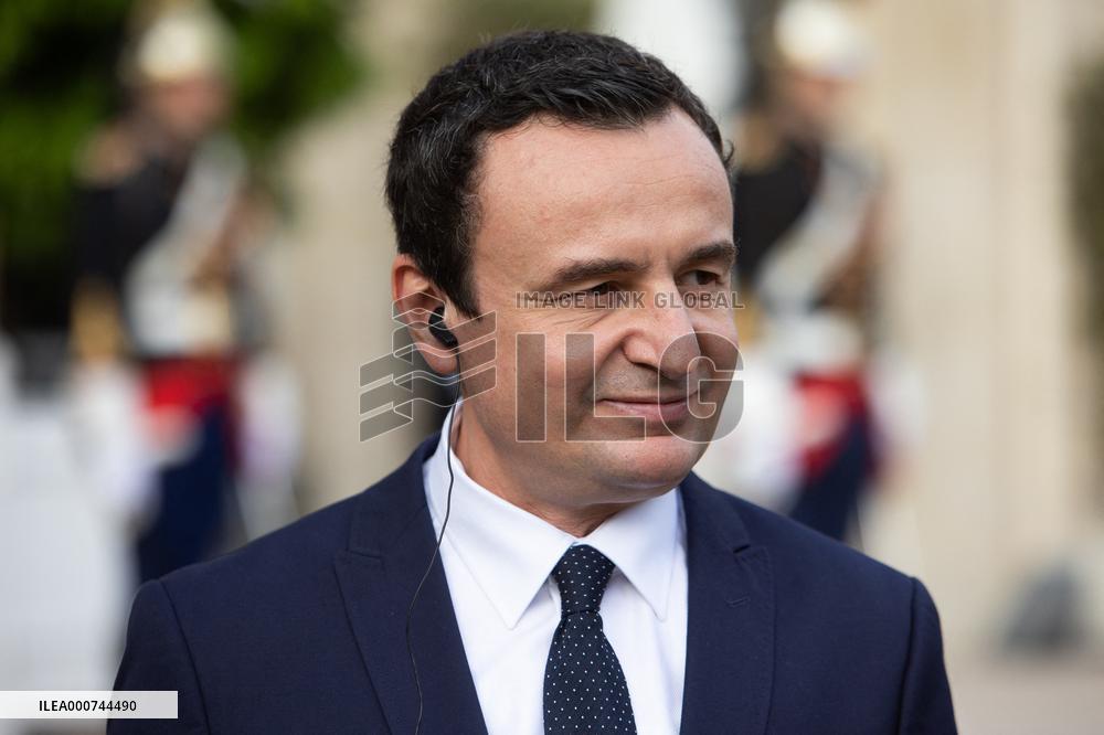 President Macron Meets With Kosovo PM - Paris