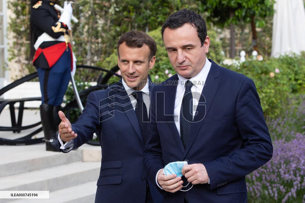 President Macron Meets With Kosovo PM - Paris