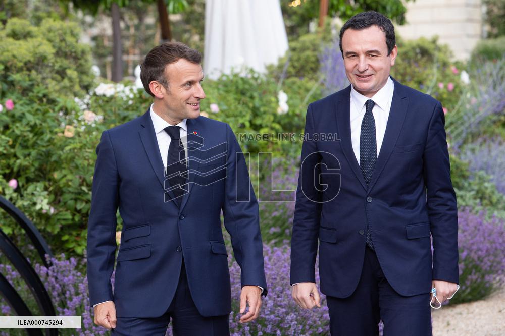 President Macron Meets With Kosovo PM - Paris