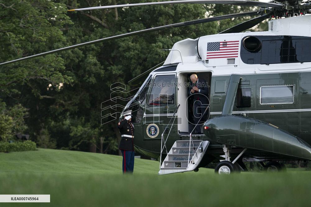 President Biden Arrives ot White House from North Carolina Trip