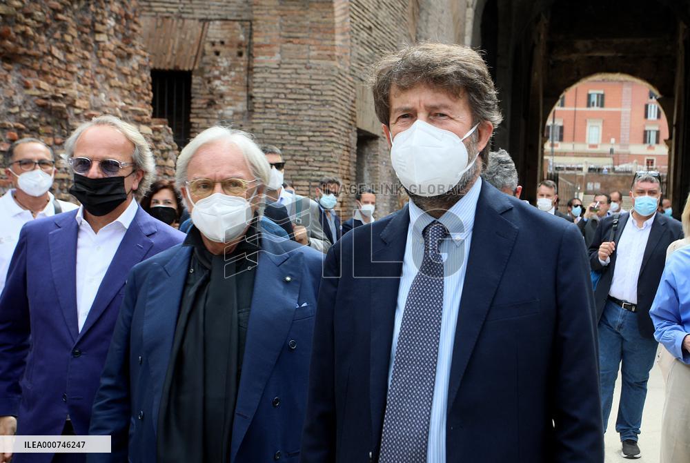 Presentation Of The Works Carried Out In The Hypogea Of The Colosseum - Rome