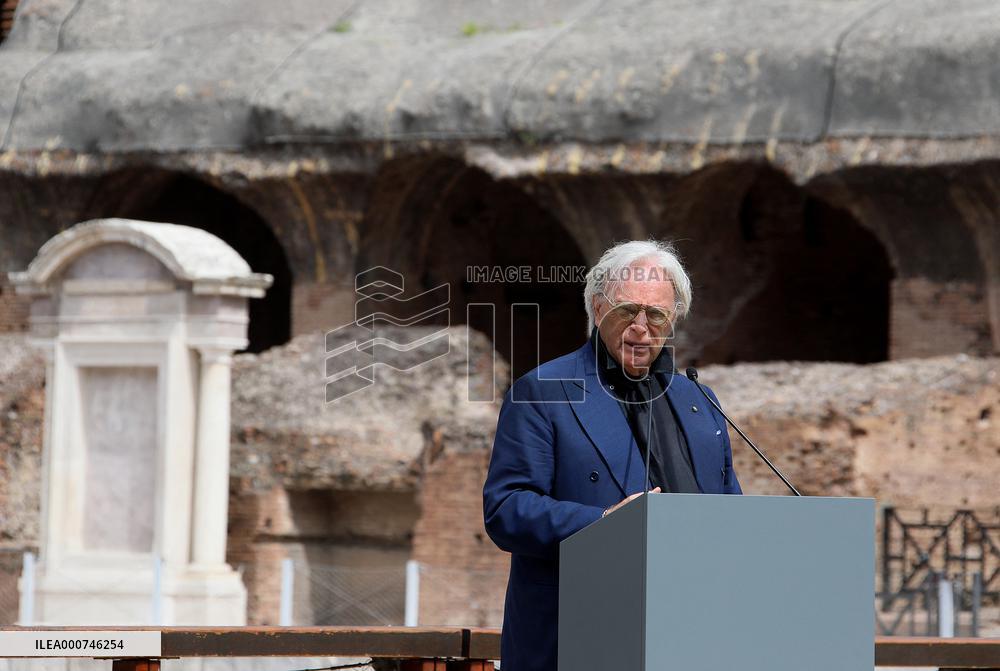 Presentation Of The Works Carried Out In The Hypogea Of The Colosseum - Rome