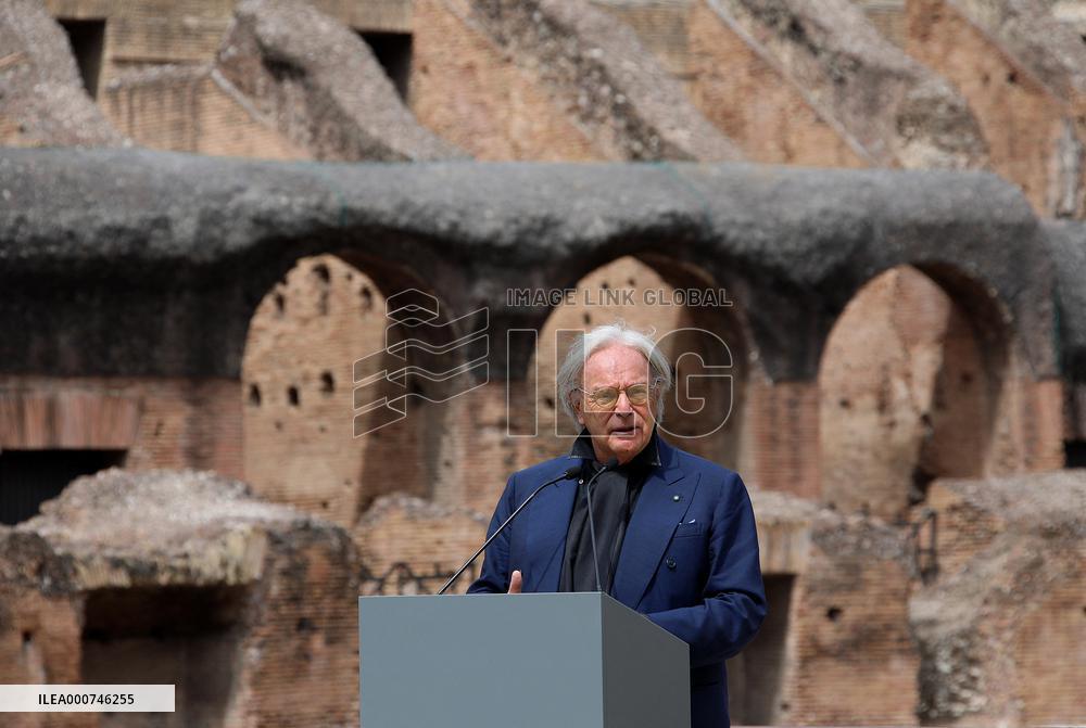 Presentation Of The Works Carried Out In The Hypogea Of The Colosseum - Rome