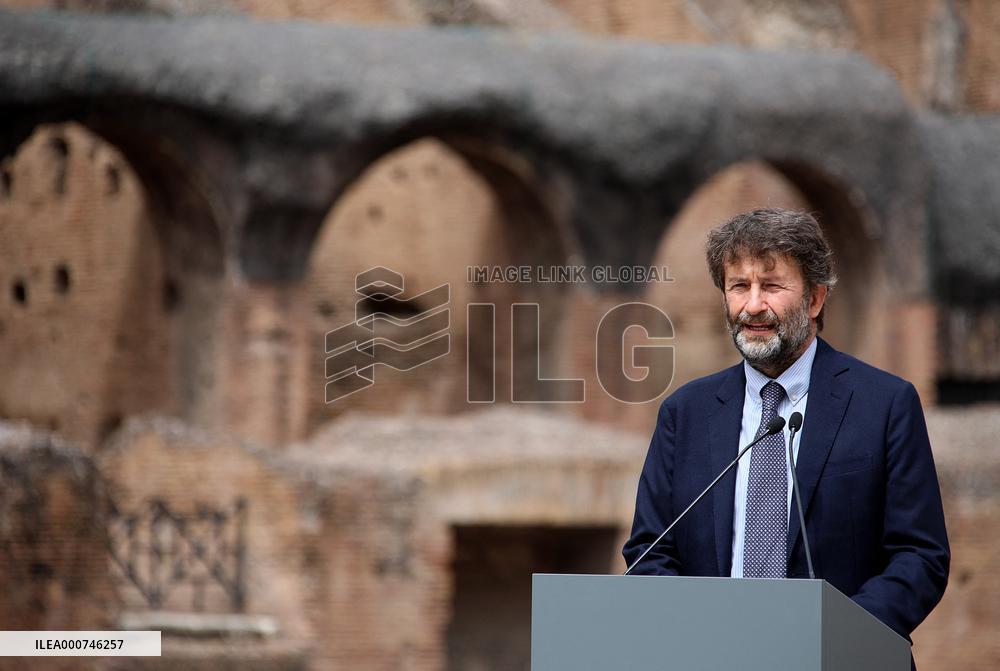 Presentation Of The Works Carried Out In The Hypogea Of The Colosseum - Rome