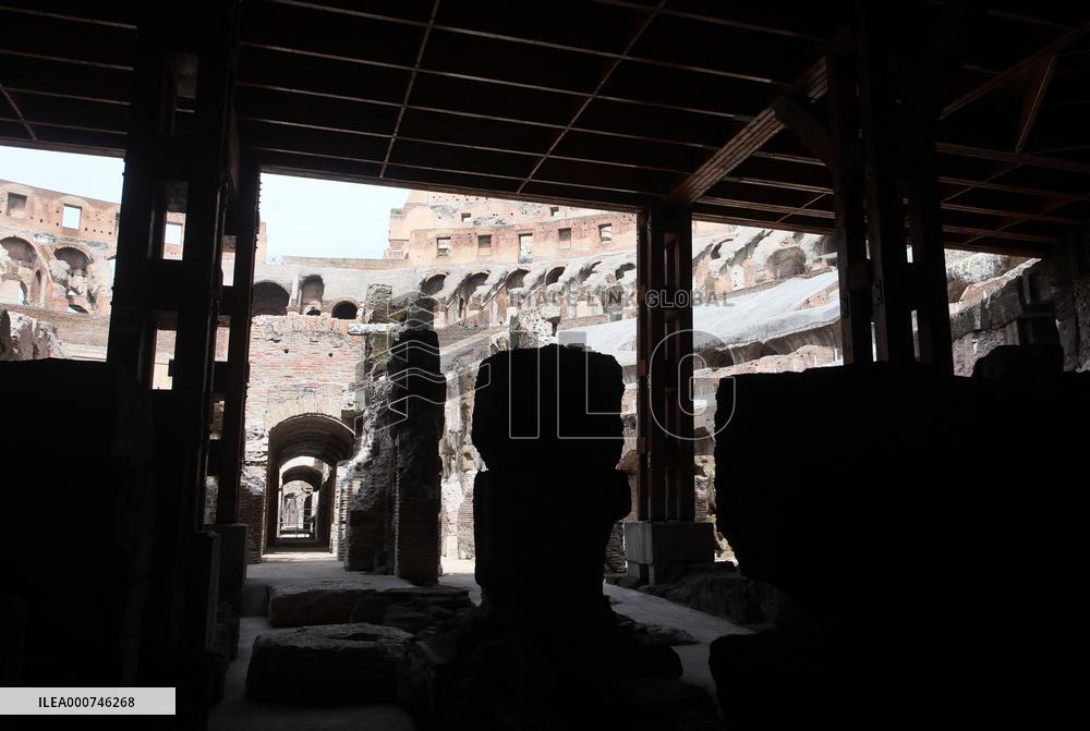 Presentation Of The Works Carried Out In The Hypogea Of The Colosseum - Rome