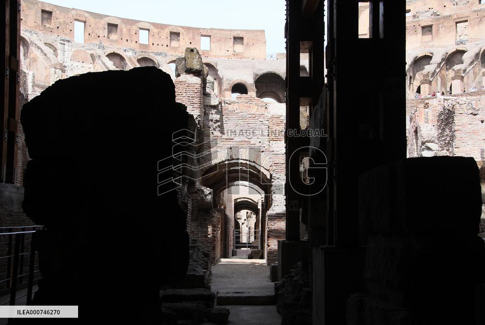 Presentation Of The Works Carried Out In The Hypogea Of The Colosseum - Rome