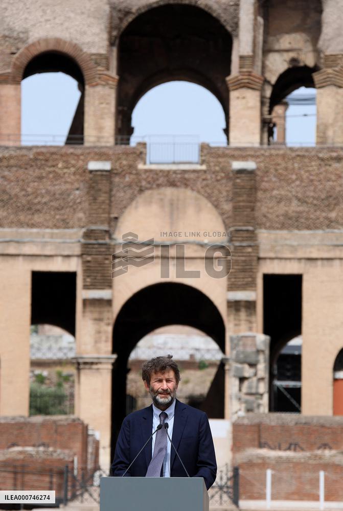Presentation Of The Works Carried Out In The Hypogea Of The Colosseum - Rome