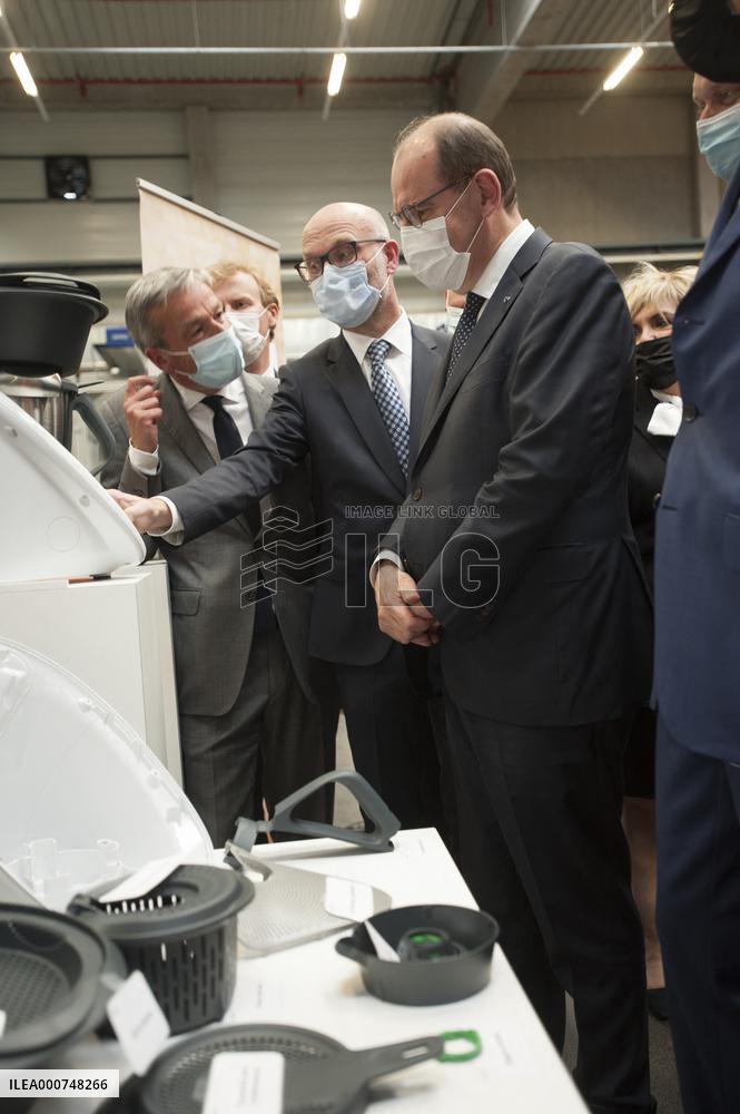 PM Castex Visits Vorwerk Semco - Cloyes-sur-le-Loir