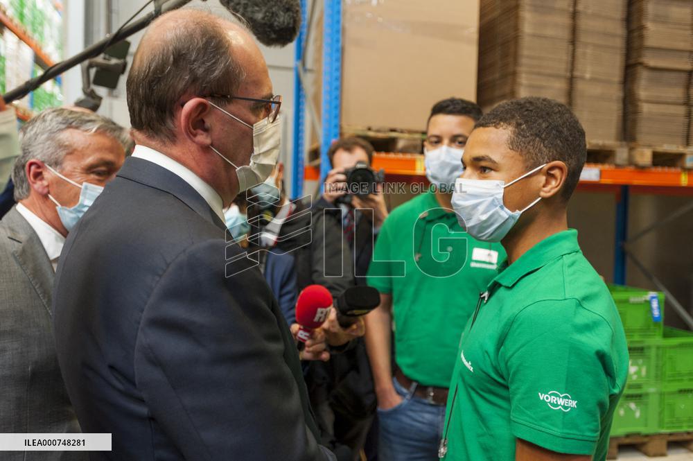 PM Castex Visits Vorwerk Semco - Cloyes-sur-le-Loir