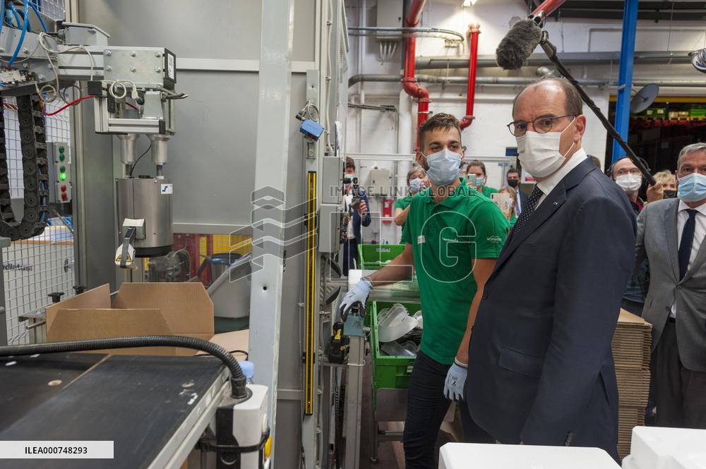 PM Castex Visits Vorwerk Semco - Cloyes-sur-le-Loir