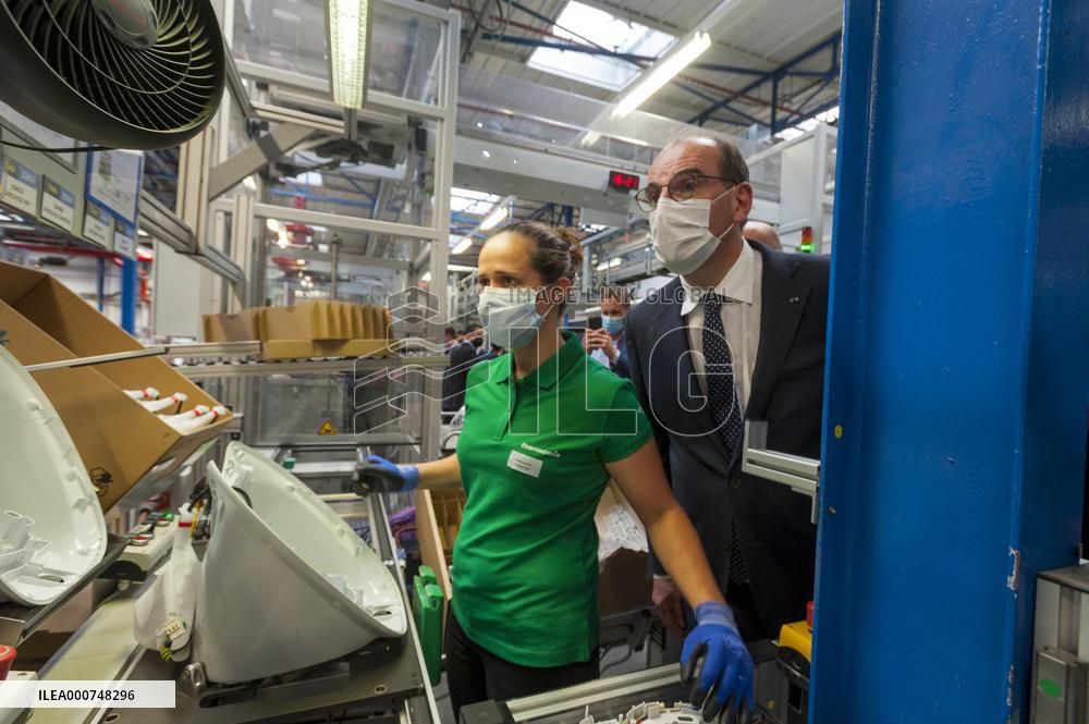 PM Castex Visits Vorwerk Semco - Cloyes-sur-le-Loir