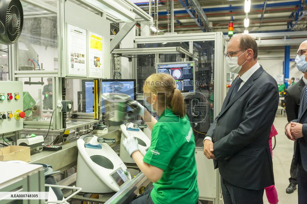 PM Castex Visits Vorwerk Semco - Cloyes-sur-le-Loir
