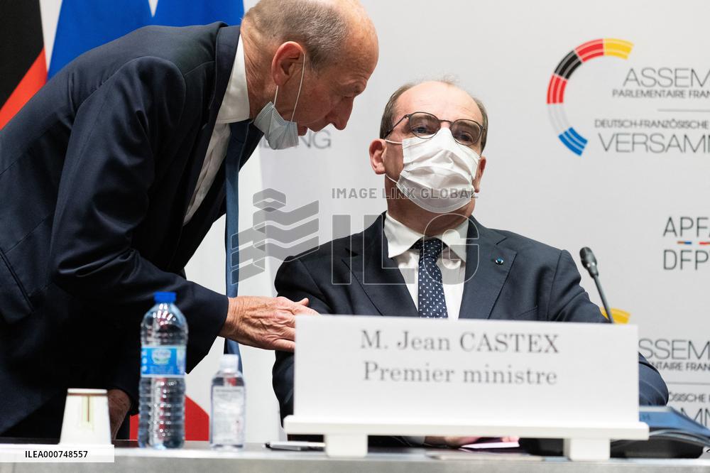 Jean Castex In Visio With Angela Merkel - Paris