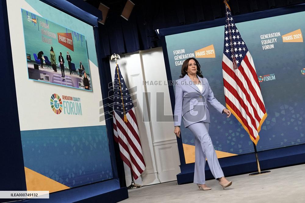 Kamala Harris to Generation Equality Forum in Paris - Washington