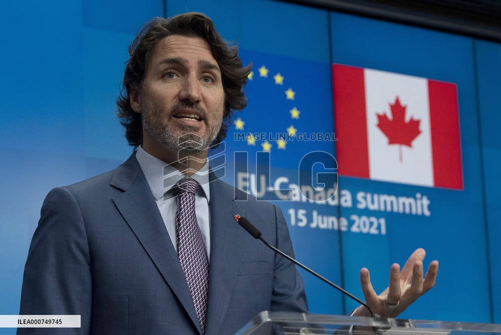 PM Justin Trudeau During EU-Canada Summit - Brussels
