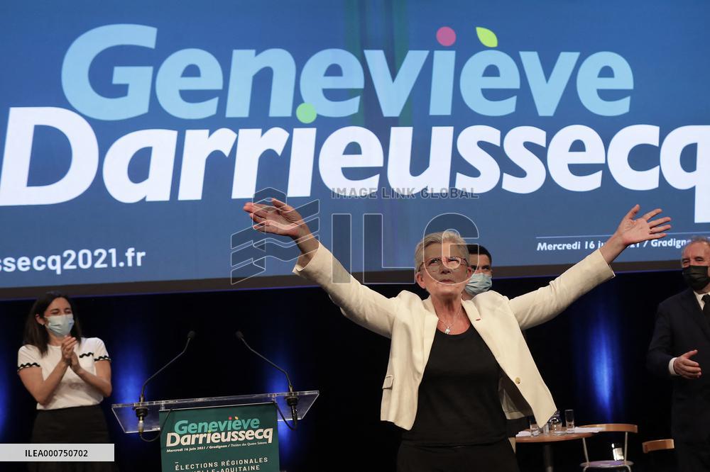 Meeting of Genevieve Darrieussecq - Regionals elections