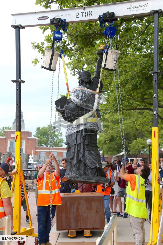 Statue of Liberty Little Sister Installation - NYC