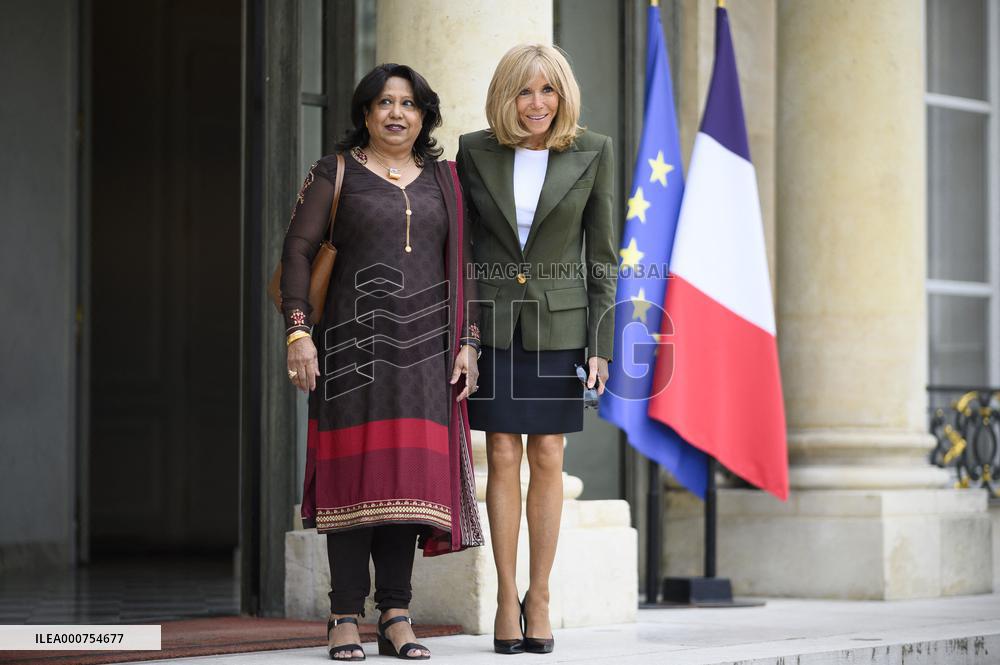 Brigitte Macron and Pramila Patten - Paris