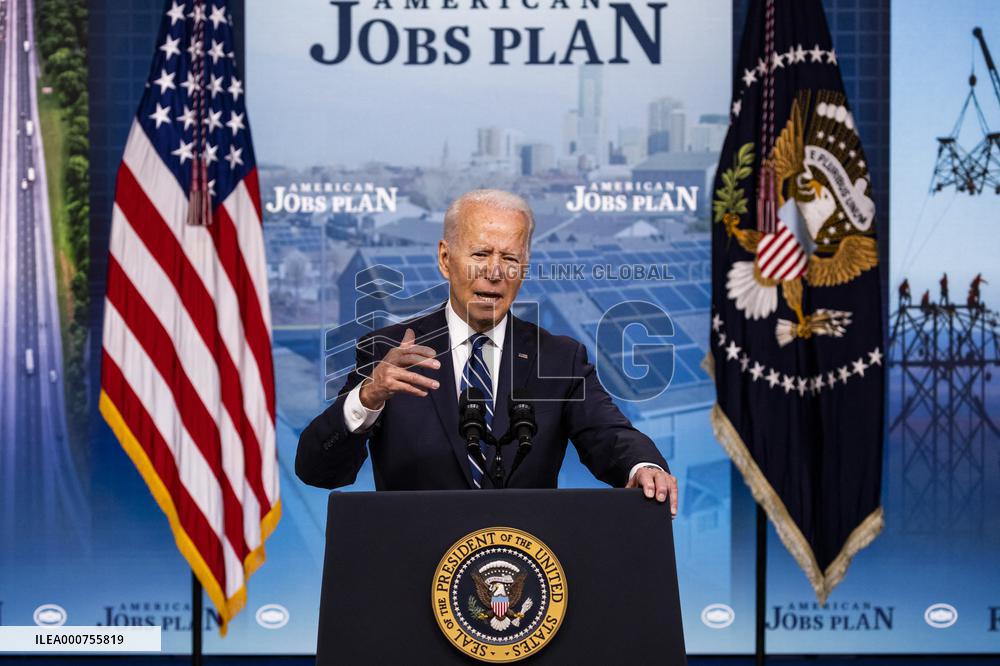 President Biden Speaks In The Eisenhower Executive Office Building - Washington