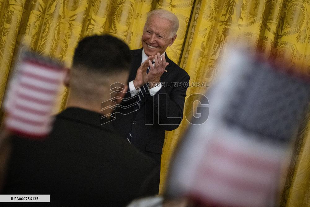 Naturalization Ceremony At The White House - Washington