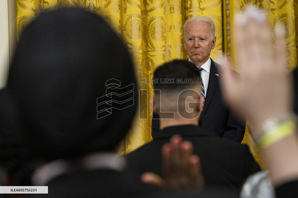 Naturalization Ceremony At The White House - Washington