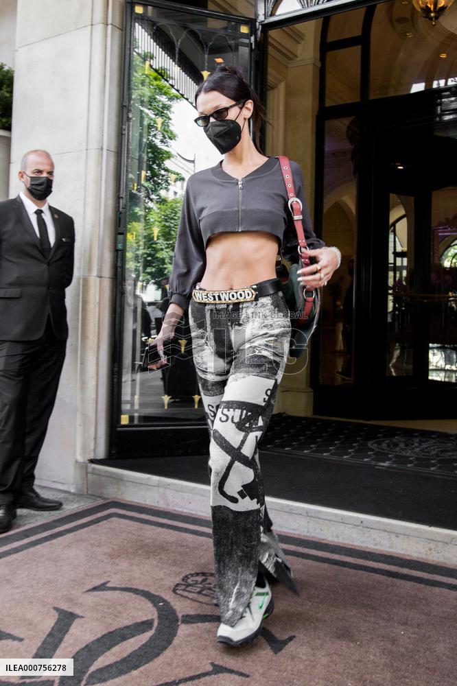 Bella Hadid Leaving Her Hotel - Paris
