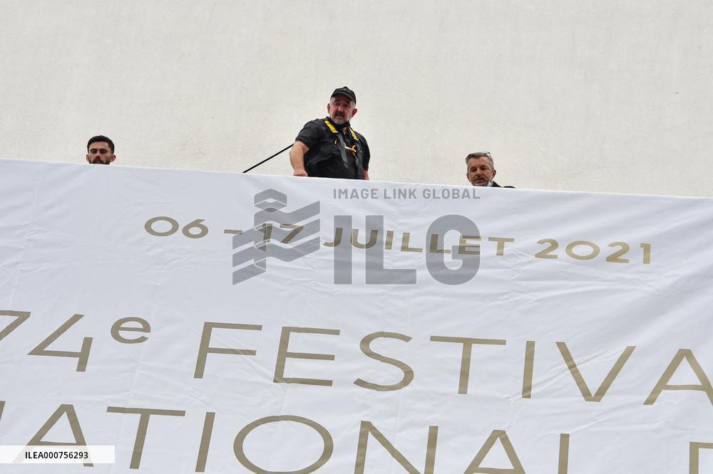 74th Cannes Film Festival poster installations