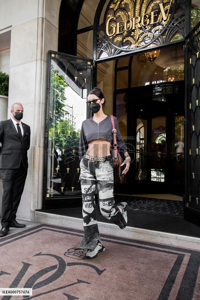 Bella Hadid Leaving Her Hotel - Paris