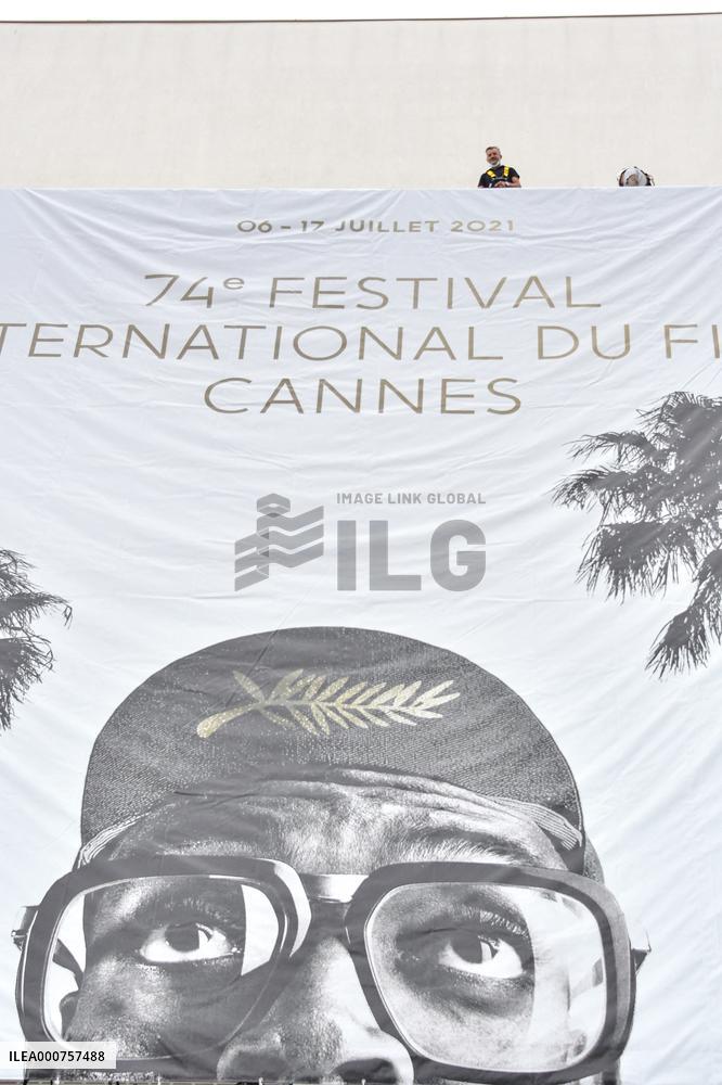 74th Cannes Film Festival poster installations