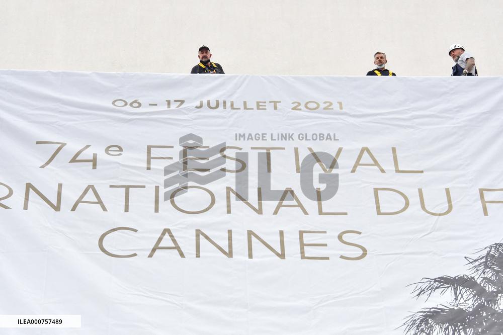 74th Cannes Film Festival poster installations