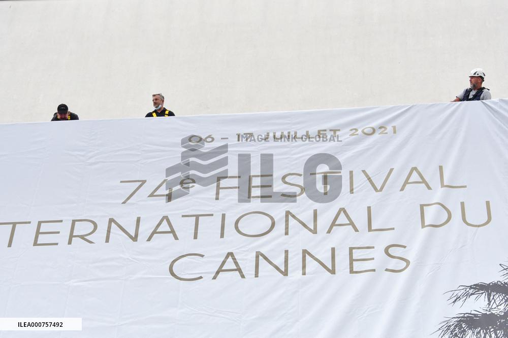 74th Cannes Film Festival poster installations