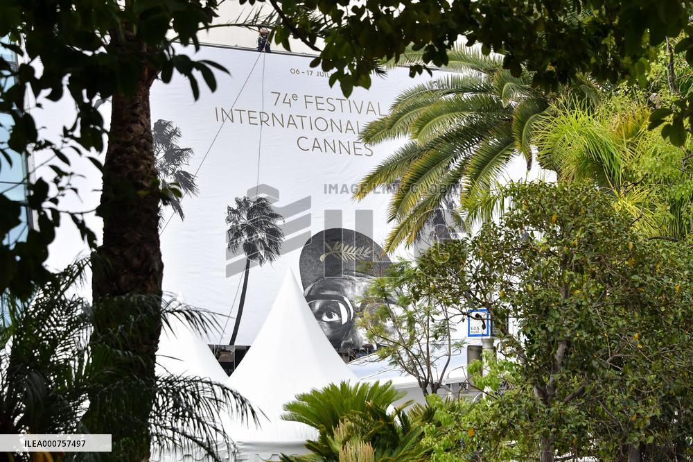 74th Cannes Film Festival poster installations