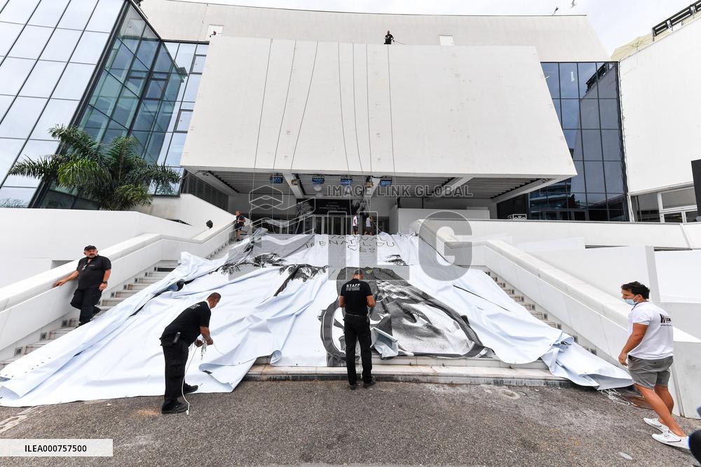 74th Cannes Film Festival poster installations