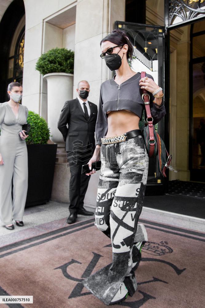 Bella Hadid Leaving Her Hotel - Paris