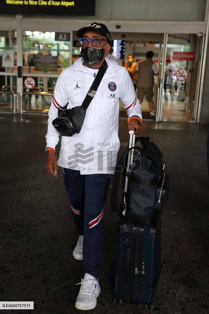 Spike Lee arrives at Nice airport