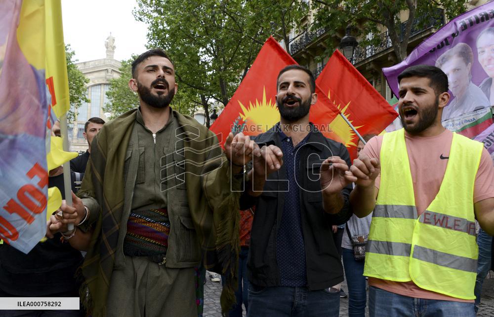 Demonstration Of The Kurdish Community Of France - Paris
