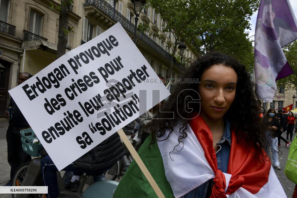 Demonstration Of The Kurdish Community Of France - Paris