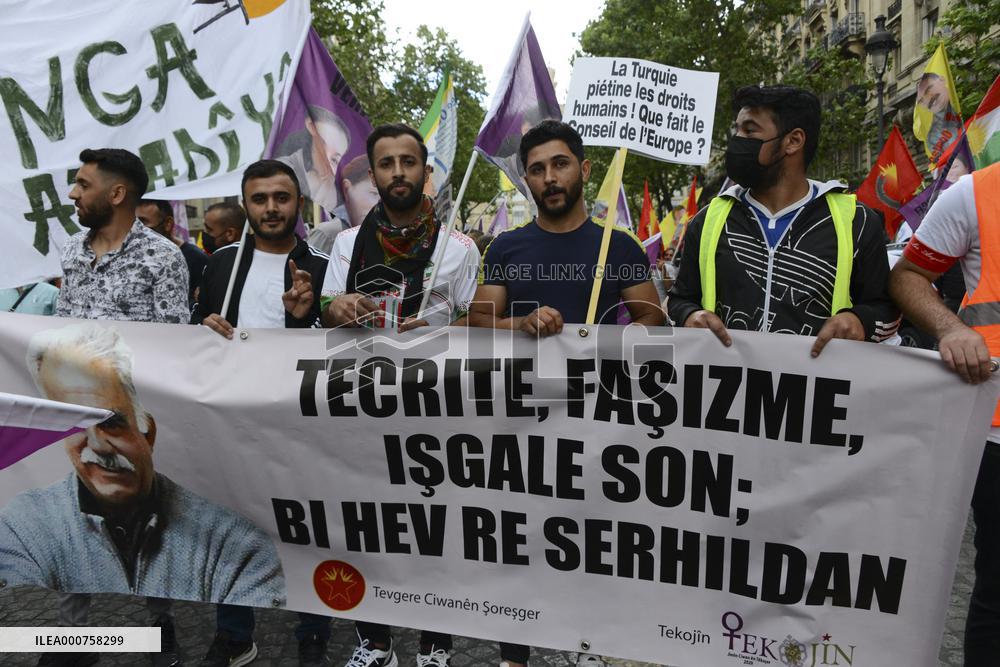 Demonstration Of The Kurdish Community Of France - Paris